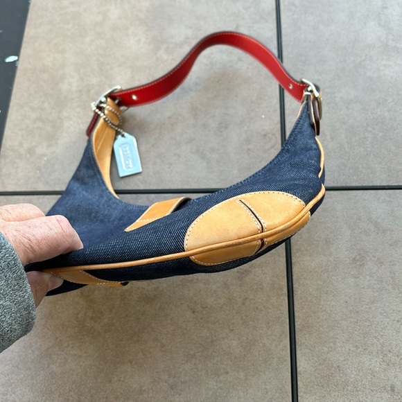 COACH LADIES BLUE DENIM BAG-K2K-8932 - Picture 6 of 13